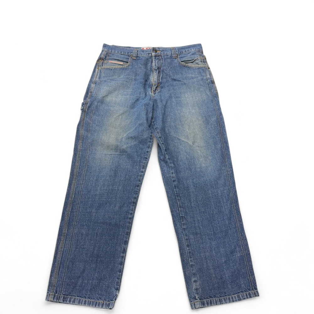 LOCO Streetgear Carpenter Jeans‎ Mens 38 x 34 Blue Denim Workwear Y2K 90s